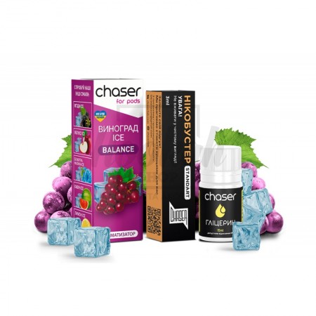 Набiр Chaser For Pods Айс Виноград (Ice Grape) 30ml/50mg Набiр Chaser For Pods Айс Виноград (Ice Grape) 30ml/50mg