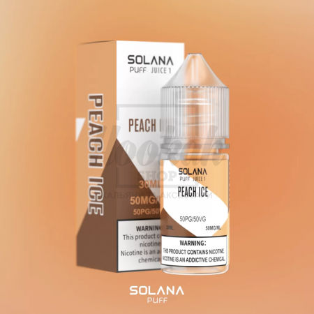 Жидкость SOLANA LIQUID Peach Ice (Персик Лед) 30мл 5% Жидкость SOLANA LIQUID Peach Ice (Персик Лед) 30мл 5%
