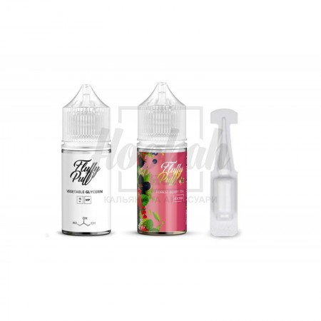 Набір Fluffy Puff Forest Berry Tea (Чай з Лісовими Ягодами) 30ml/50mg Salt Nic Набір Fluffy Puff Forest Berry Tea (Чай з Лісовими Ягодами) 30ml/50mg Salt Nic