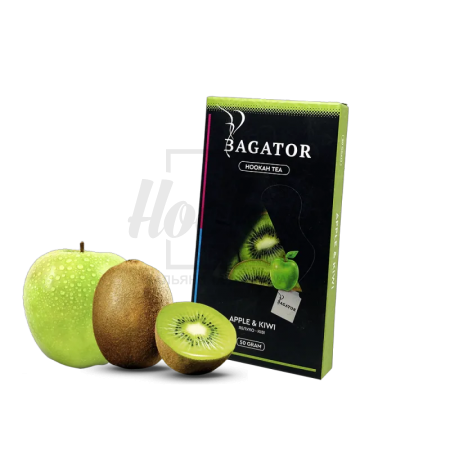 Безтютюнова суміш Bagator Apple & Kiwi (Яблуко Ківі) 50гр