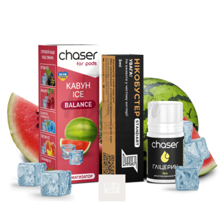 Рідина Набір Chaser Кавун Лід 30мл 5% Рідина Набір Chaser Кавун Лід 30мл 5%