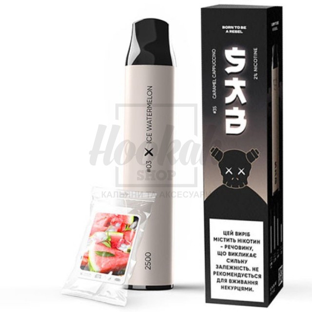 Електронна сигарета SAB 2500 №03 Ice Watermelon (крижаний кавун) Електронна сигарета SAB 2500 №03 Ice Watermelon (крижаний кавун)
