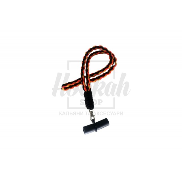 Персональный Мундштук Paracord Black Orange Персональный Мундштук Paracord Black Orange