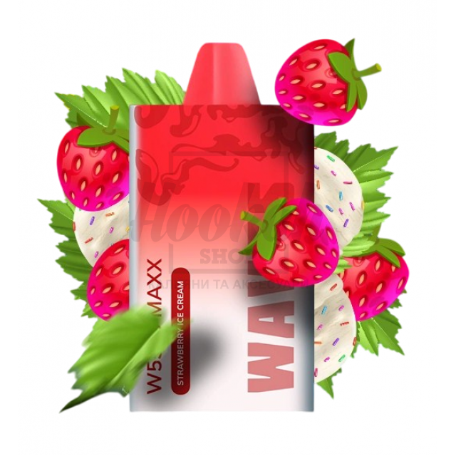 Електронна сигарета Waves W5500 Maxx Strawberry Ice Cream (Полуничне Морозиво) Електронна сигарета Waves W5500 Maxx Strawberry Ice Cream (Полуничне Морозиво)