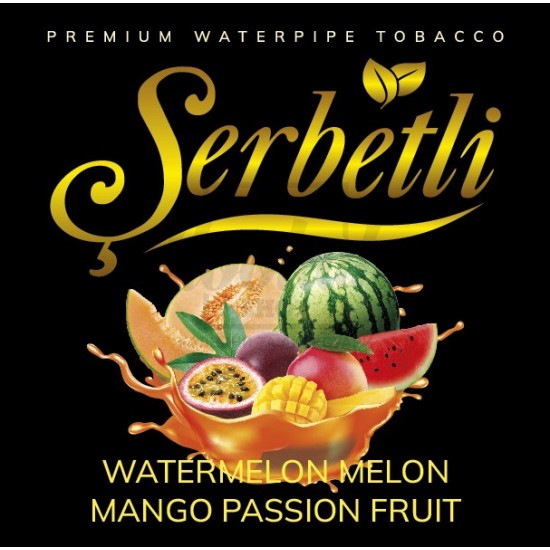 Тютюн Serbetli Watermelon Melon Mango Passion fruit (Кавун Диня Манго Маракуя) 100 гр Тютюн Serbetli Watermelon Melon Mango Passion fruit (Кавун Диня Манго Маракуя) 100 гр