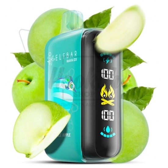 Електронна сигарета Elf Bar RAYA D3 25000 Double Apple (Подвійне Яблуко) Електронна сигарета Elf Bar RAYA D3 25000 Double Apple (Подвійне Яблуко)