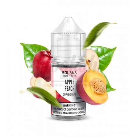 Жидкость SOLANA LIQUID Apple Peach (Яблоко Персик) 30мл 5% Жидкость SOLANA LIQUID Apple Peach (Яблоко Персик) 30мл 5%
