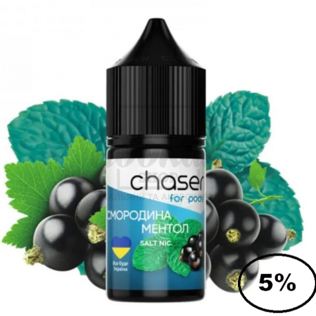 Рідина Chaser 5% 30мл смородина ментол Рідина Chaser 5% 30мл смородина ментол