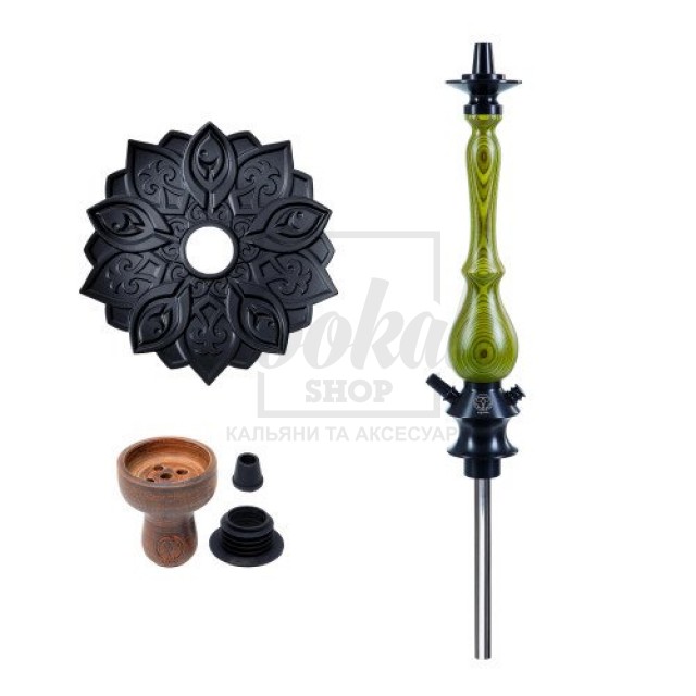 Шахта для кальяну Karma 3.1 GREEN зелена + Блюдце Шахта для кальяну Karma 3.1 GREEN зелена + Блюдце