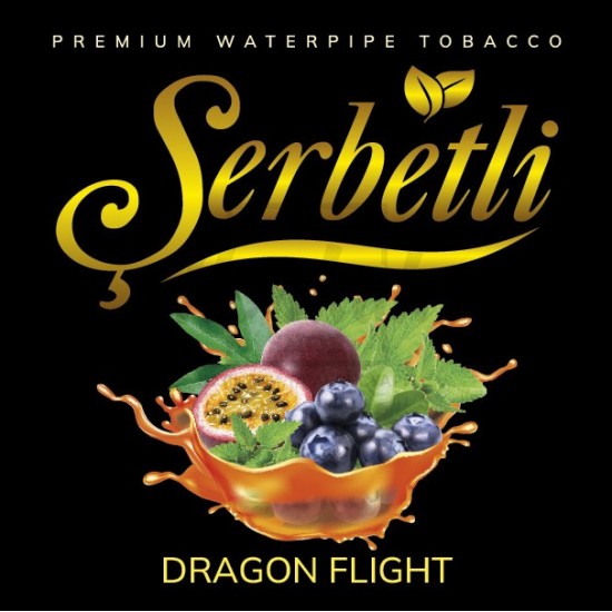 Тютюн Serbetli Dragon Flight (Маракуя М'ята Чорниця) 100 гр Тютюн Serbetli Dragon Flight (Маракуя М'ята Чорниця) 100 гр