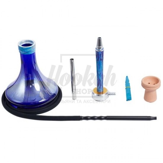 Кальян Hookah Lab Leather Black & Blue 2 (синяя колба)