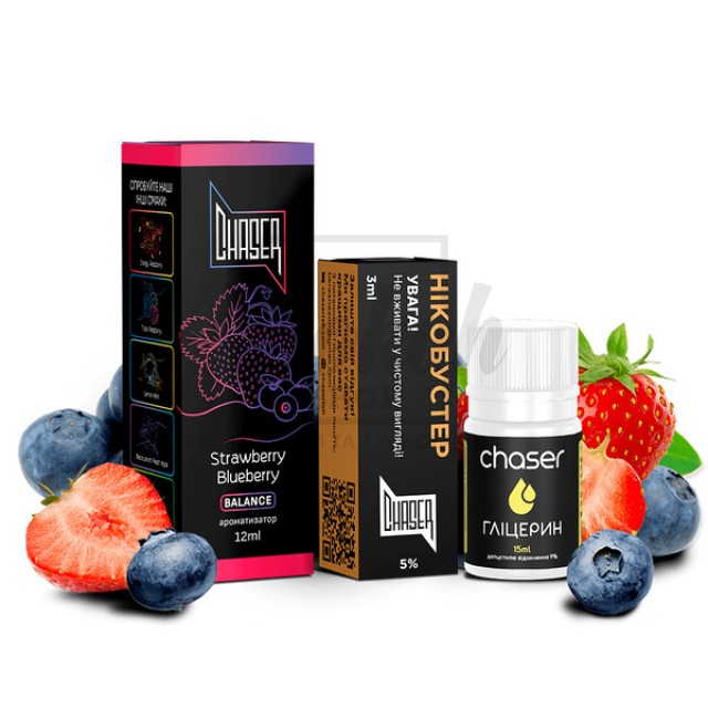 Рідина Набір Chaser Black Strawberry Blueberry (Полуниця Чорниця) 30мл 5% Рідина Набір Chaser Black Strawberry Blueberry (Полуниця Чорниця) 30мл 5%