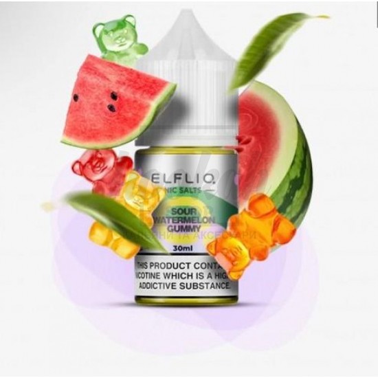 Рідина Elf Liq Sour Watermelon Gummy (Кислі Кавунні Желейки) 30мл 5% Рідина Elf Liq Sour Watermelon Gummy (Кислі Кавунні Желейки) 30мл 5%