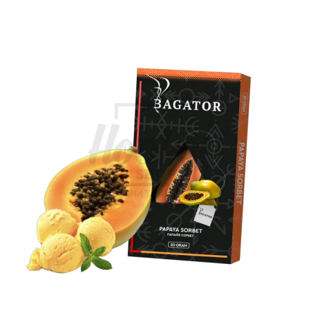 Безтютюнова суміш Bagator Papaya Sorbet (Папайя Сорбет) 50гр