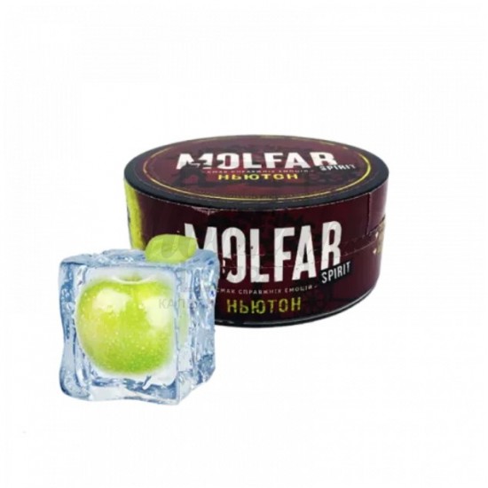 Тютюн Molfar Spirit Line Ньютон (Зелене Яблуко Лід) 100гр Тютюн Molfar Spirit Line Ньютон (Зелене Яблуко Лід) 100гр
