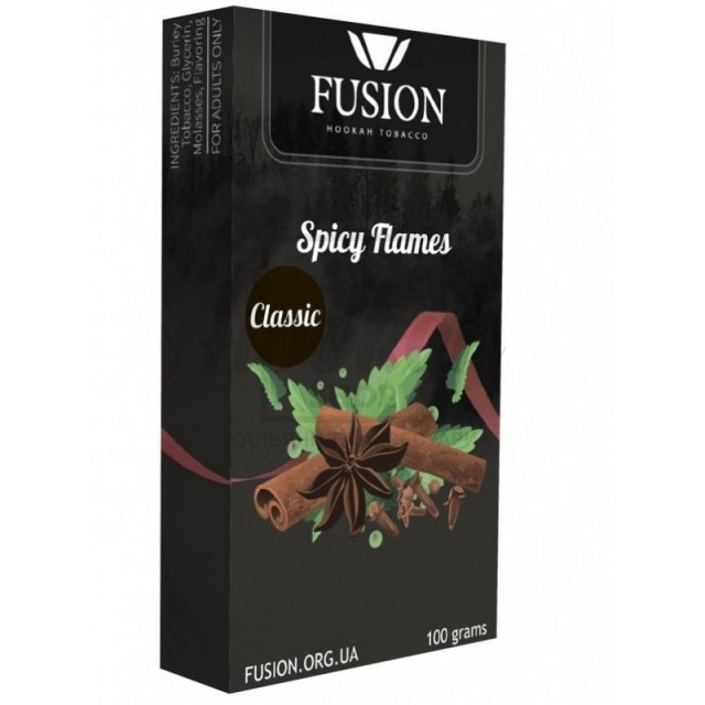 Тютюн Fusion Classic Spicy Flames (Спеції) 100 гр Тютюн Fusion Classic Spicy Flames (Спеції) 100 гр