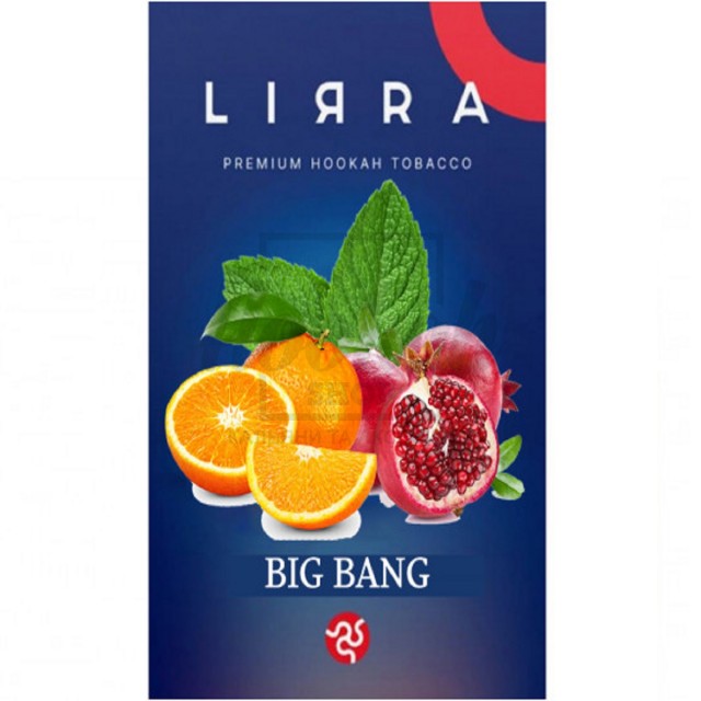 Тютюн Lirra Big Bang (Гранат Апельсин М'ята) 50 гр Тютюн Lirra Big Bang (Гранат Апельсин М'ята) 50 гр