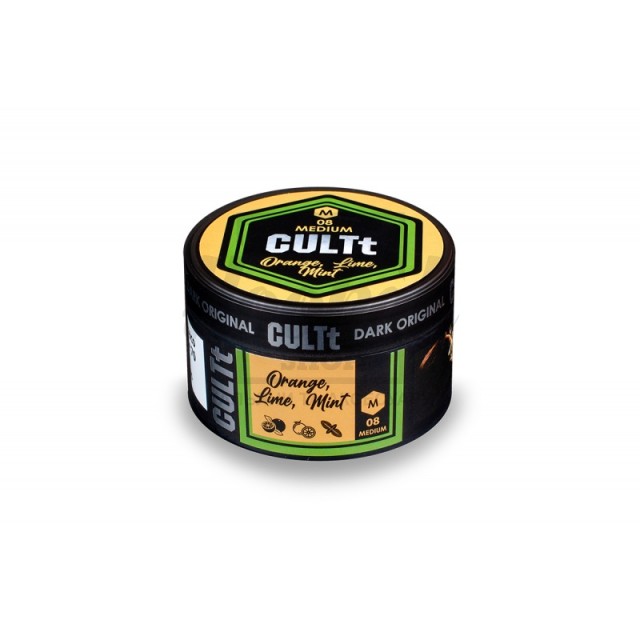 Заправка CULTt Medium #M08 Orange, Lime, Mint (Апельсин, Лайм, М'ята) 100 g. Заправка CULTt Medium #M08 Orange, Lime, Mint (Апельсин, Лайм, М'ята) 100 g.