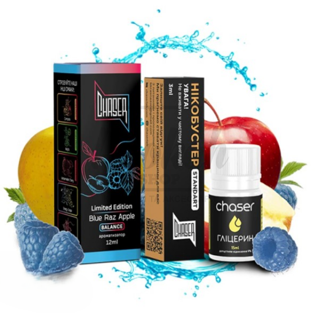 Рідина Набір Chaser Black Blue Raz Apple (Блакитна Малина Яблуко) 30мл 5% Рідина Набір Chaser Black Blue Raz Apple (Блакитна Малина Яблуко) 30мл 5%