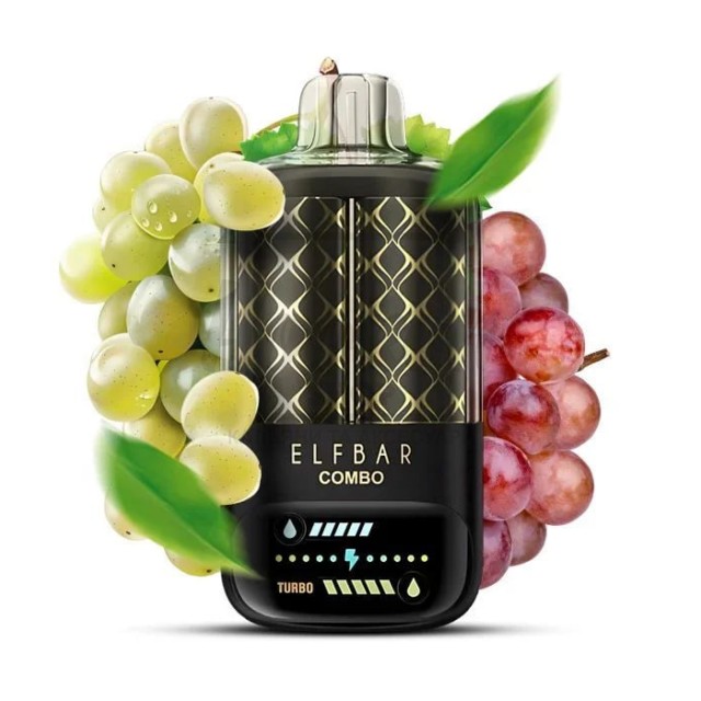 Електронна сигарета Elf Bar Combo 20000 Green & Black Grape (Зелений та Чорний Виноград) Електронна сигарета Elf Bar Combo 20000 Green & Black Grape (Зелений та Чорний Виноград)