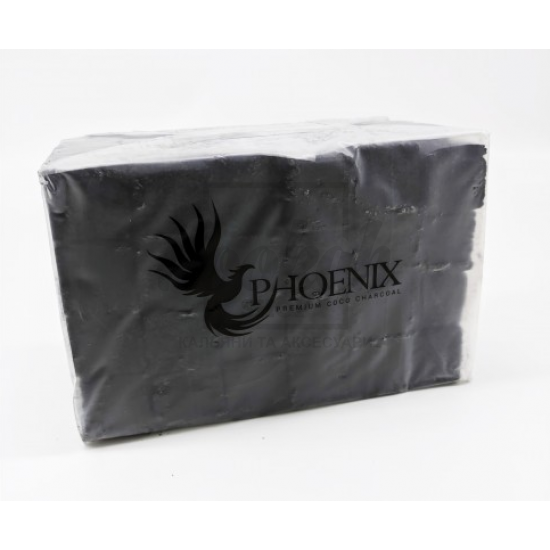 Уголь кокосовый Phoenix (Феникс) 1 кг 72 кубика без коробки