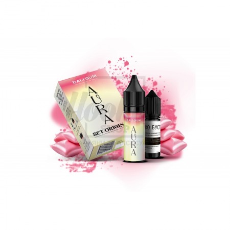 Набір Aura Original Bali Gum (Жуйка) 15ml/50mg Salt Nic Набір Aura Original Bali Gum (Жуйка) 15ml/50mg Salt Nic