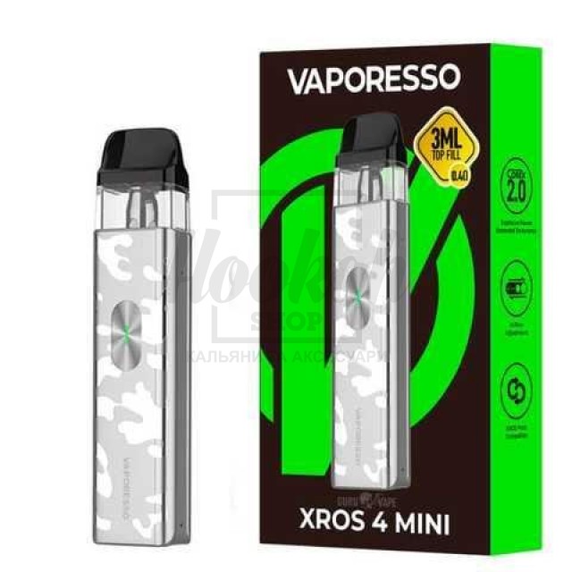 Багаторазова Pod-система Vaporesso XROS 4 Mini Camo Silver Багаторазова Pod-система Vaporesso XROS 4 Mini Camo Silver