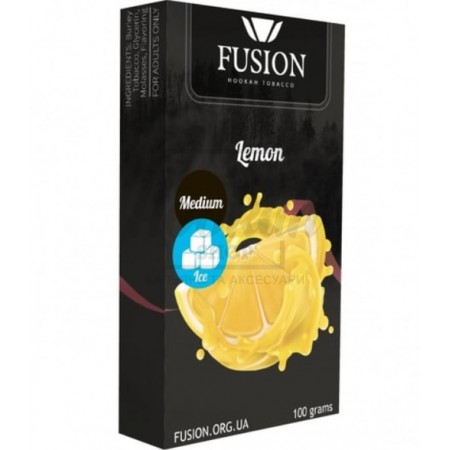 Тютюн Fusion Medium Ice Lemon (Лід Лимон) 100 гр Тютюн Fusion Medium Ice Lemon (Лід Лимон) 100 гр