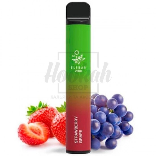 Електронна сигарета Elf Bar 2000 Strawberry Grape (Полуниця Виноград) Електронна сигарета Elf Bar 2000 Strawberry Grape (Полуниця Виноград)