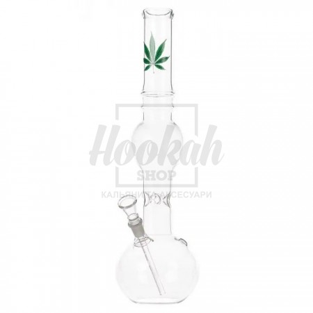 Бонг скляний Leaf Green Line