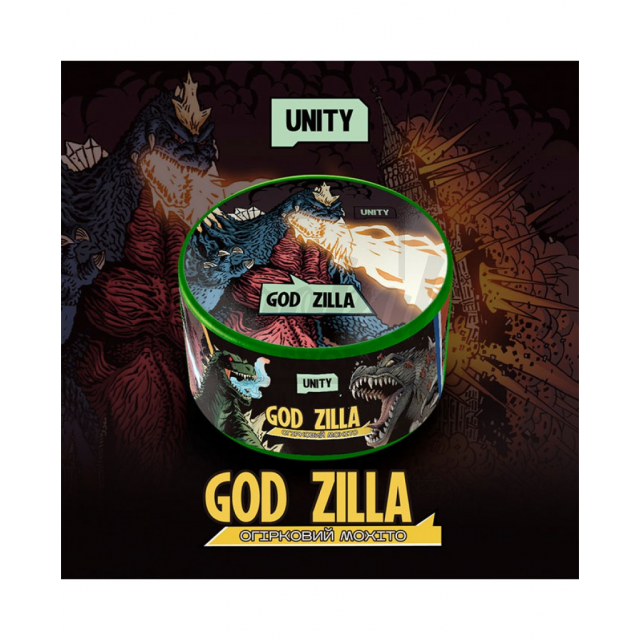 Тютюн Unity God Zilla (Огірковий Мохіто) 100 гр Тютюн Unity God Zilla (Огірковий Мохіто) 100 гр