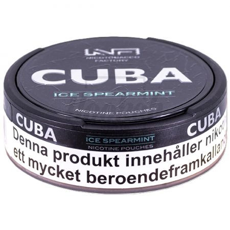 Снюс Cuba Black Ice Spearmint 43 mg/pouch 66 mg/g (Прохолодна м'ята)