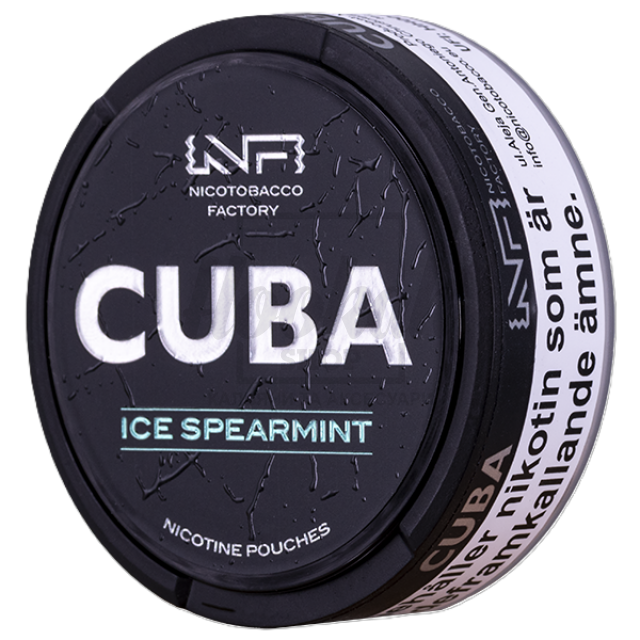 Снюс Cuba Black Ice Spearmint 43 mg/pouch 66 mg/g (Прохолодна м'ята) Снюс Cuba Black Ice Spearmint 43 mg/pouch 66 mg/g (Прохолодна м'ята)