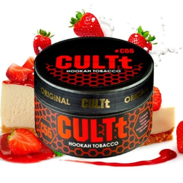Тютюн CULT C55 Strawberry Cheesecake (Полуничний Чізкейк) 100 г Тютюн CULT C55 Strawberry Cheesecake (Полуничний Чізкейк) 100 г