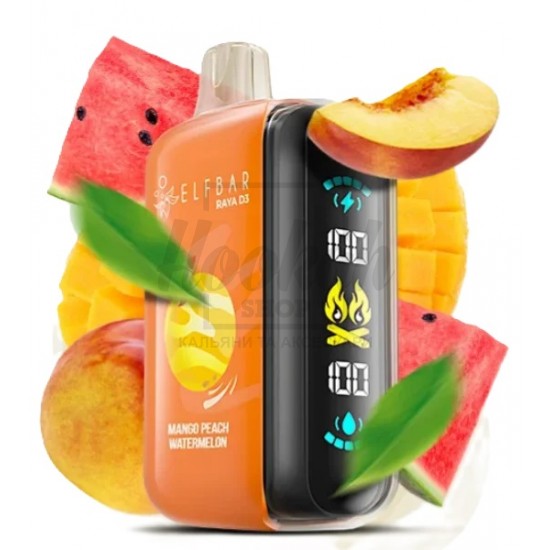 Електронна сигарета Elf Bar RAYA D3 25000 Mango Peach Watermelon (Манго Персик Кавун) Електронна сигарета Elf Bar RAYA D3 25000 Mango Peach Watermelon (Манго Персик Кавун)