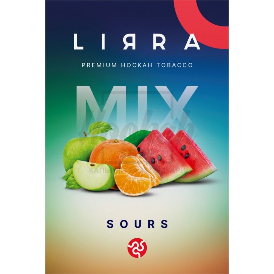 Тютюн Lirra Sours (Кавун Зелене Яблуко Мандарин) 50 гр Тютюн Lirra Sours (Кавун Зелене Яблуко Мандарин) 50 гр