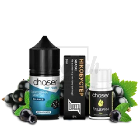 Рідина Набір Chaser Смородина Ментол 30мол 5% Рідина Набір Chaser Смородина Ментол 30мол 5%