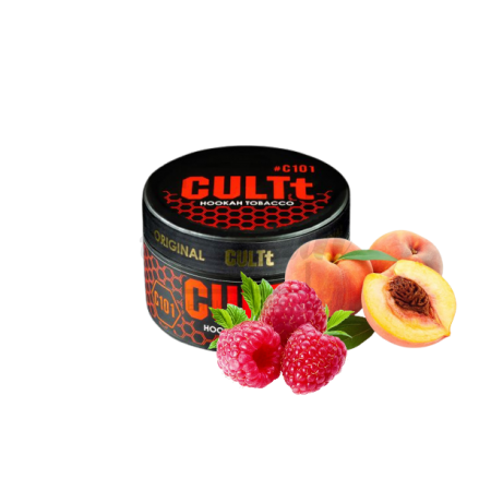 Тютюн CULT C101 Raspberry Peach (Малина Персик) 100 г Тютюн CULT C101 Raspberry Peach (Малина Персик) 100 г