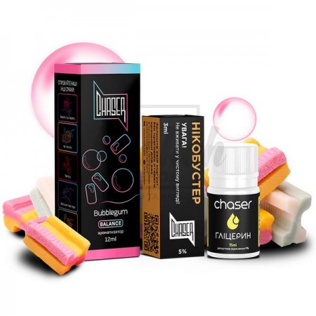 Рідина Набір Chaser Black Bubblegum (Жуйка Бабл гам) 30мл 5% Рідина Набір Chaser Black Bubblegum (Жуйка Бабл гам) 30мл 5%