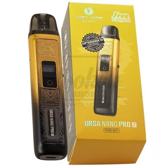 Багаторазова Pod-система Lost Vape Ursa Nano Pro 2 Gold Mecha Багаторазова Pod-система Lost Vape Ursa Nano Pro 2 Gold Mecha