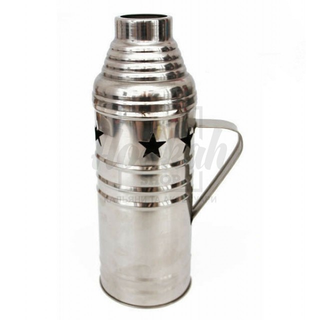 Ковпак для кальяну високий закритий (Зірки) срібло