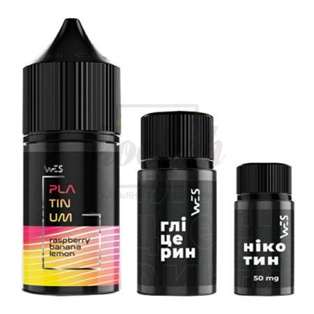 Жидкость Набор WES Platinum Raspberry Banana Lemon (Малина Банан Лимон} 30мл 5%