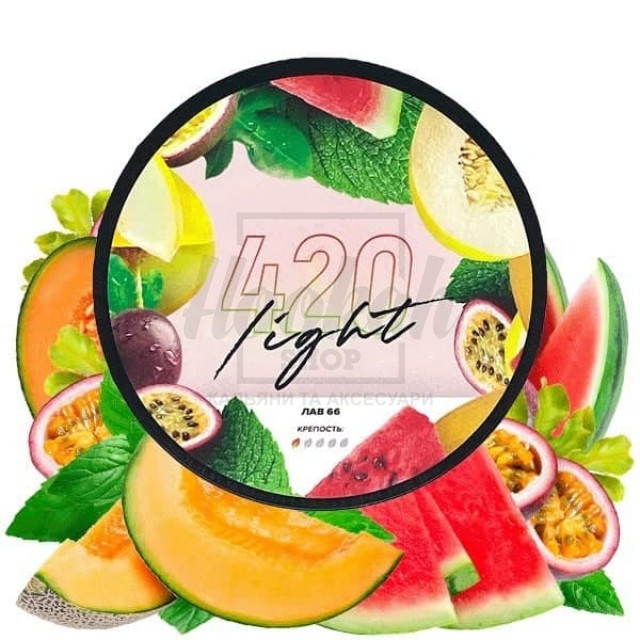 Тютюн 4:20 Light Line Лав 66 (Кавун Диня Маракуя М'ята) 100 гр Тютюн 4:20 Light Line Лав 66 (Кавун Диня Маракуя М'ята) 100 гр