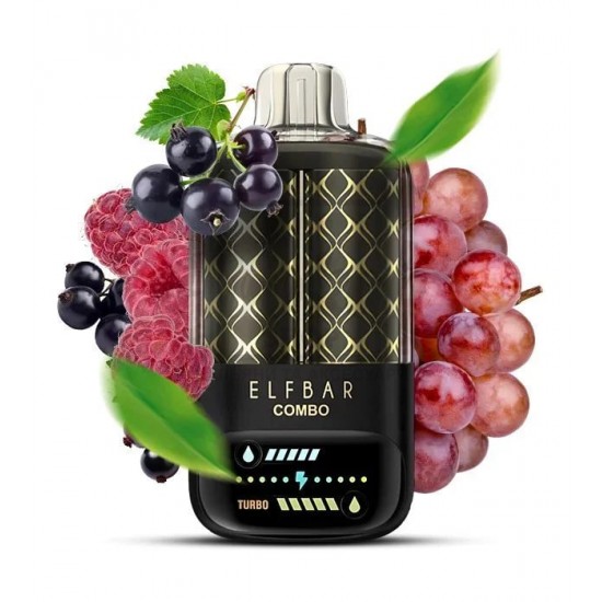 Електронна сигарета Elf Bar Combo 20000 Blackcurrant Raspberry & Grape (Смородина Малина Виноград) Електронна сигарета Elf Bar Combo 20000 Blackcurrant Raspberry & Grape (Смородина Малина Виноград)