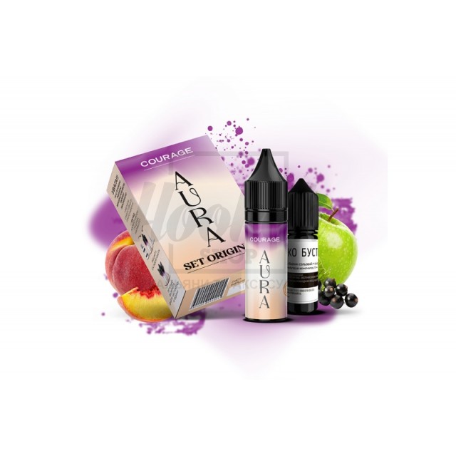 Набор Aura Set Original Courage (Яблоко, Персик, Смородина) 15ml/50mg Salt Nic Набор Aura Set Original Courage (Яблоко, Персик, Смородина) 15ml/50mg Salt Nic