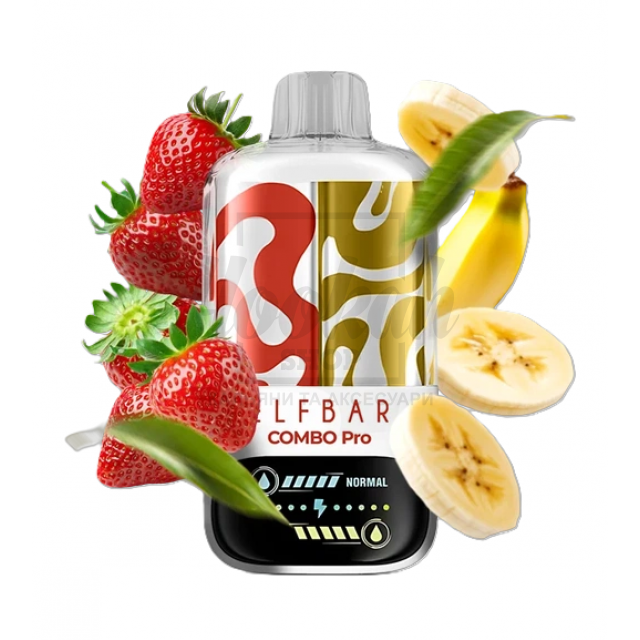 Електронна сигарета Elf Bar Combo Pro 30000 Strawberry & Banana (Полуниця, Банан)