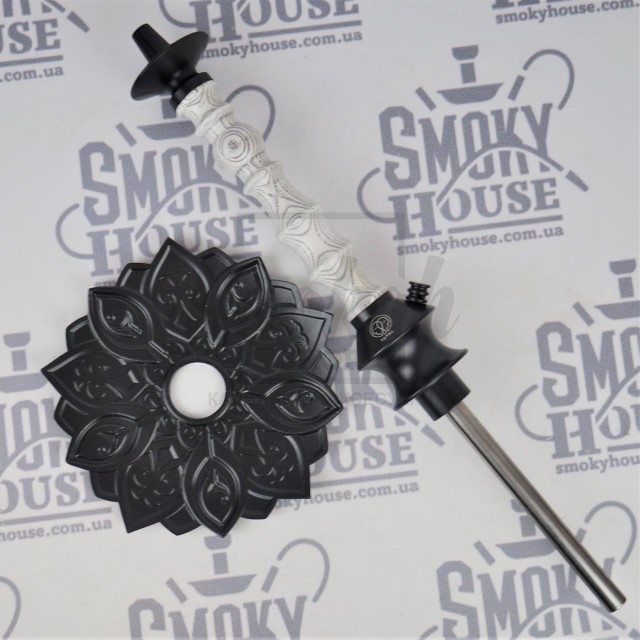 Шахта для кальяну Karma 1.2 White біла + блюдце Шахта для кальяну Karma 1.2 White біла + блюдце