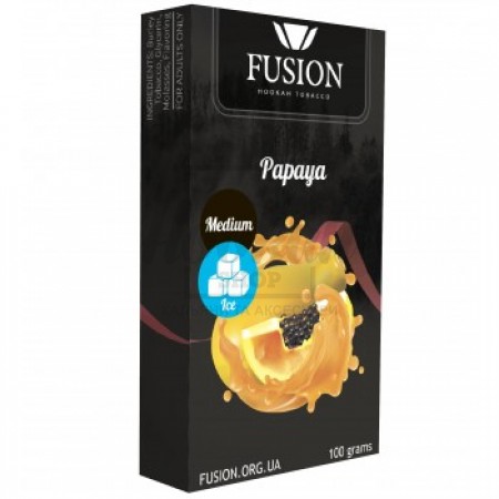 Тютюн Fusion Medium Ice Papaya (Лід Папайя) 100 гр