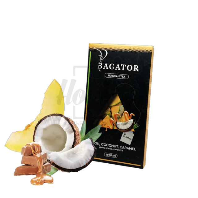 Безтютюнова суміш Bagator Melon Coconut Caramel (Диня Кокос Карамель) 50гр