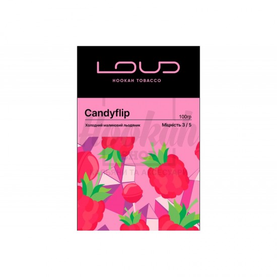  Заправка Loud Candyflip (Айс, Леденец, Малина) 100 g.